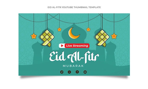 EID AL FITR THUMBNAIL YOUTUBE TEMPLATE