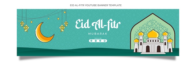 eid al fitr youtube banner design template