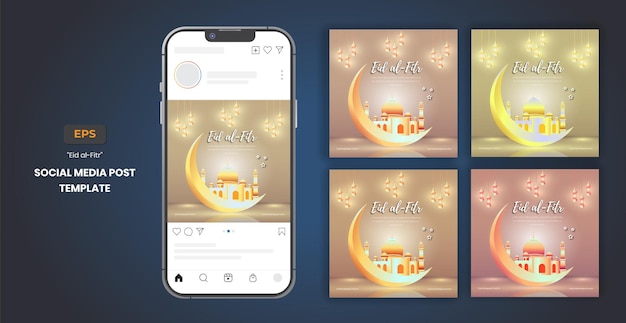 Eid alfitr instagram post collection