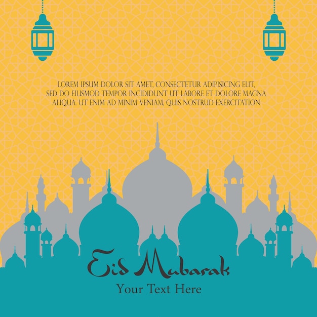 Eid alFitr Ramadan greeting cards and can be used as templates vector illustrations of colorful