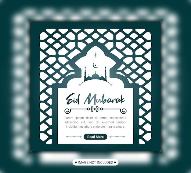 Eid alFitr social media post banner design template