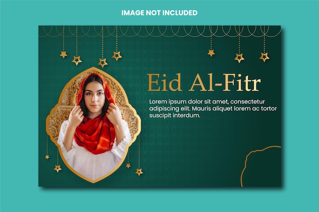 Vector eid alfitr web banner template