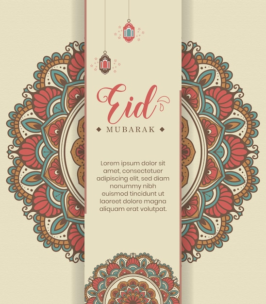 Eid Elegant Colorful mandala background