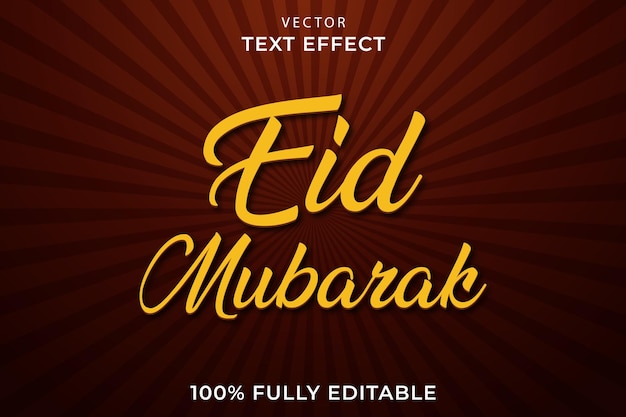 Eid Mubarak 3d editable text effect