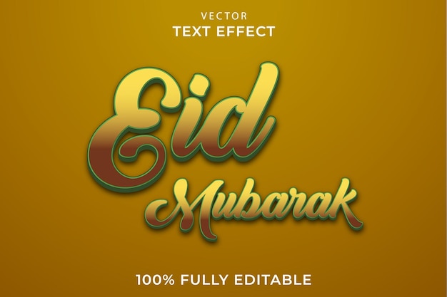 Eid Mubarak 3d editable text effect