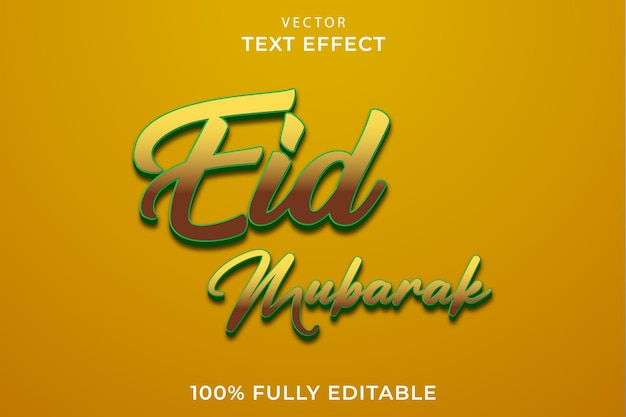 Eid Mubarak 3d editable text effect