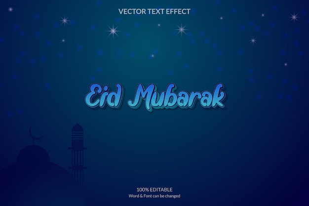 Eid Mubarak 3d Editable Text Effects