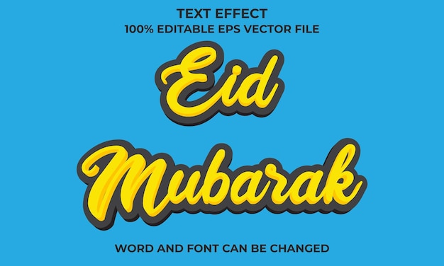 Eid Mubarak 3d text Effect Style Editable 3D Text Effect With Eid Mubarak Text Concept