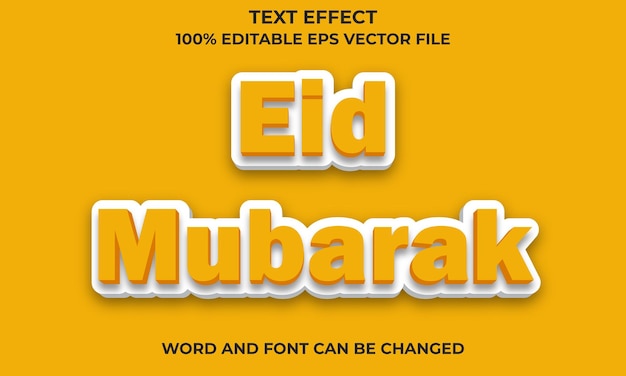 Eid Mubarak 3d text Effect Style Editable 3D Text Effect With Eid Mubarak Text Concept