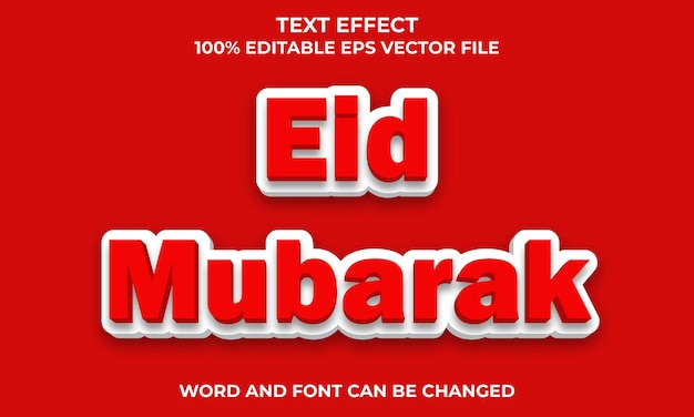 Eid Mubarak 3d text Effect Style Editable 3D Text Effect With Eid Mubarak Text Concept