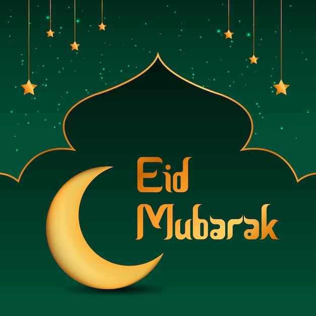 Eid mubarak and eid social media banner template