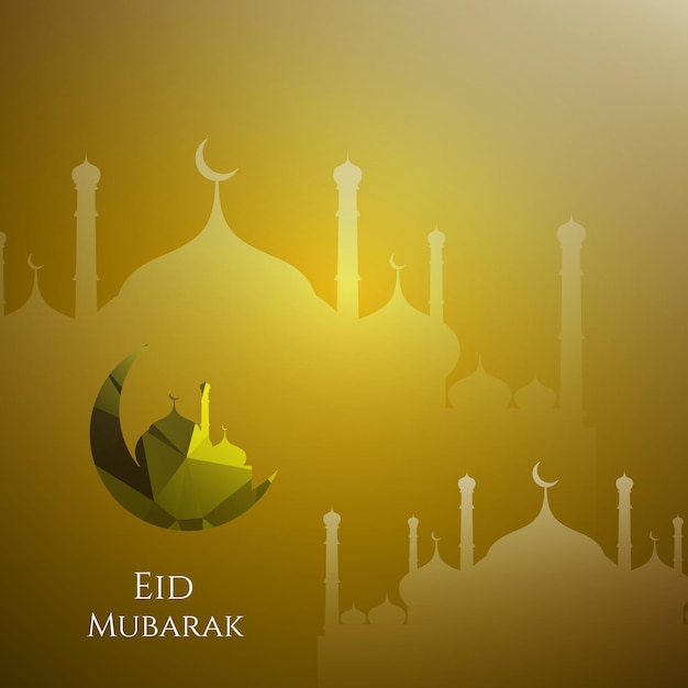 Eid Mubarak festival decorative background vector