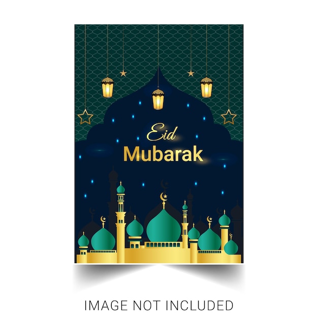 Eid Mubarak flyer template's