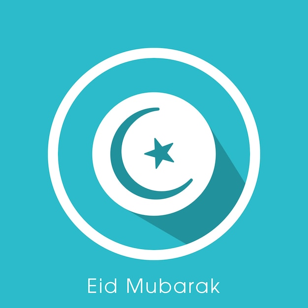 Eid Mubarak greeting card for the celebration of Muslim community festival