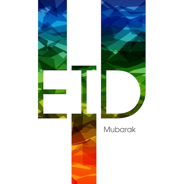 Eid mubarak greeting card for the celebration of muslim community festival