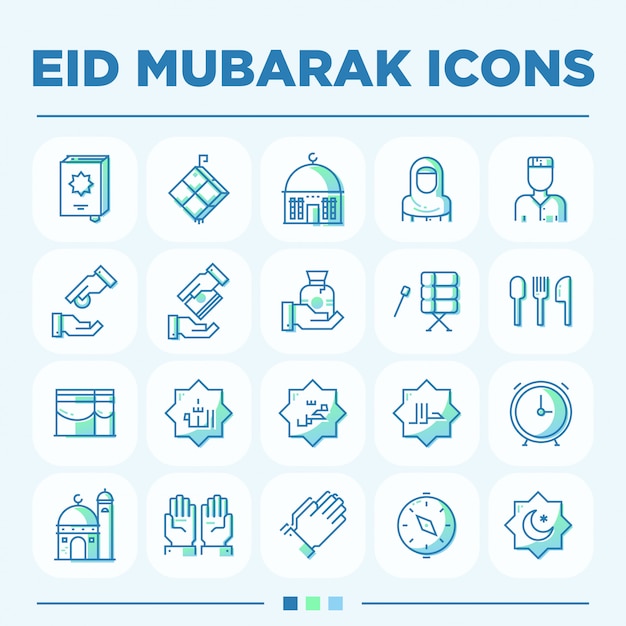 Eid Mubarak Icon Sets