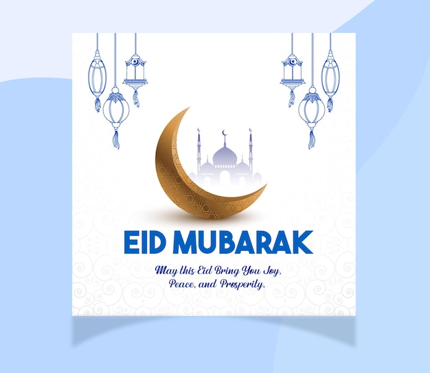 Eid Mubarak Instagram Social Media Post Design