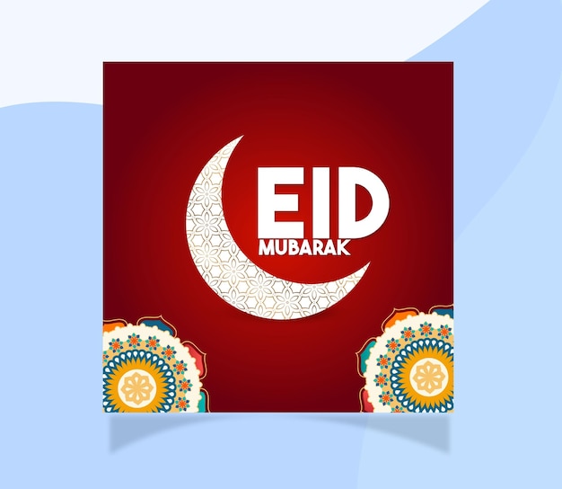 Eid Mubarak Instagram Social Media Post Design