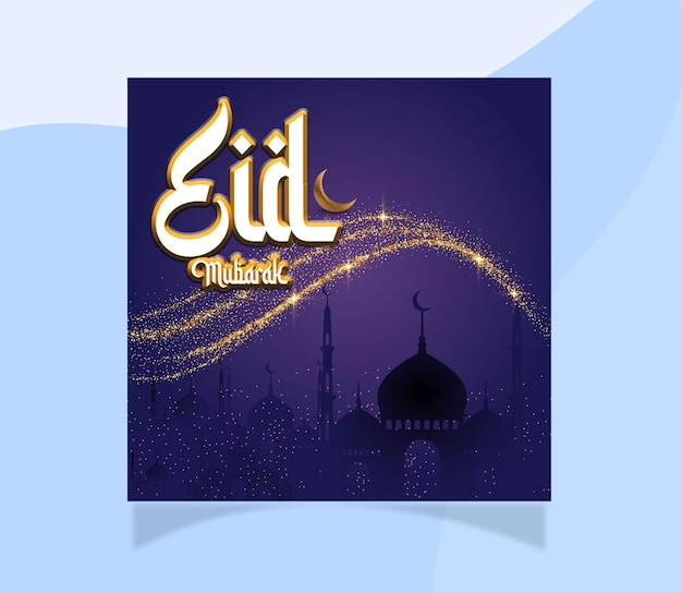 Eid Mubarak Instagram Social Media Post Design