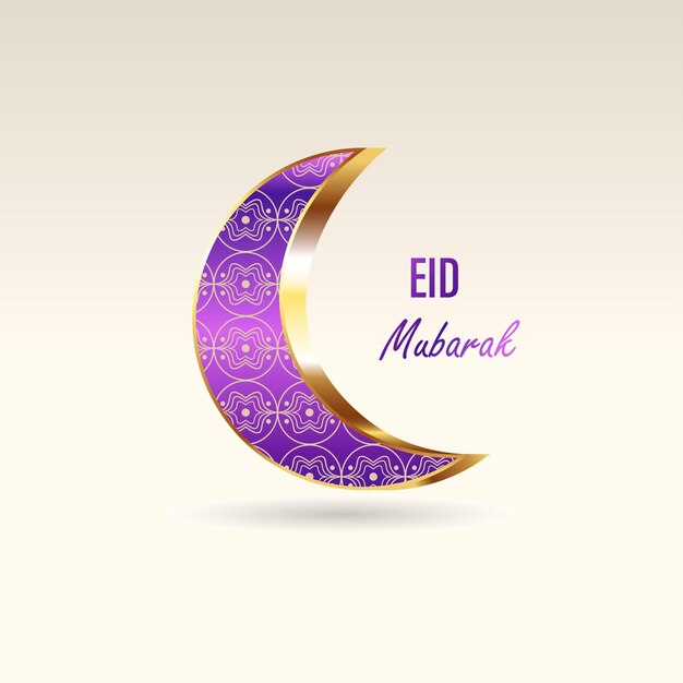 Vector eid mubarak, islamic festival vector illustration of cresent