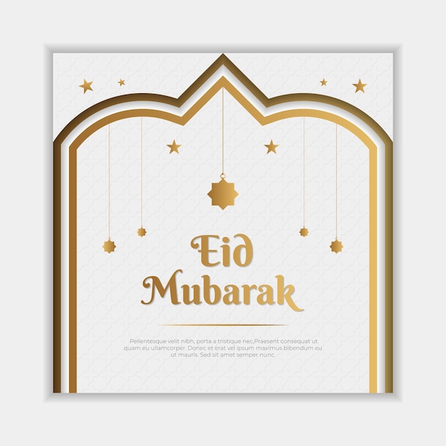 Eid Mubarak luxury ornamental Islamic background with Islamic pattern