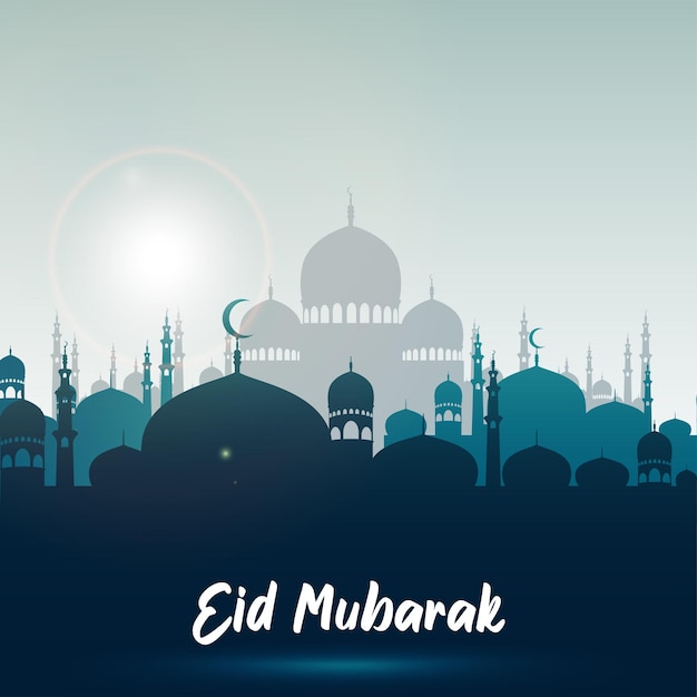 Vector eid mubarak poster illustrator vector