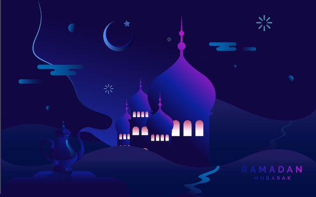 Eid mubarak ramadan kareem festival season vector greeting design template