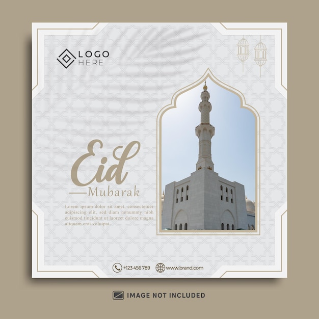 Vector eid mubarak social media template