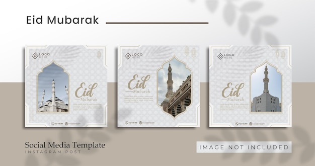 Vector eid mubarak social media template