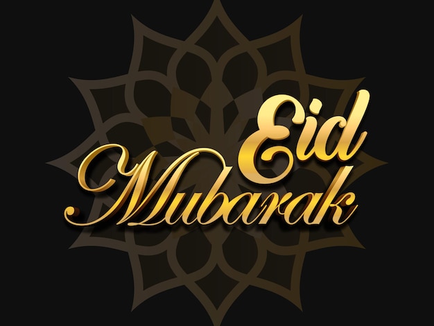 eid mubarak text design