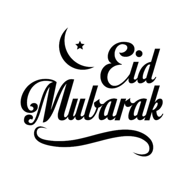 Eid Mubarak Typography Vector Design