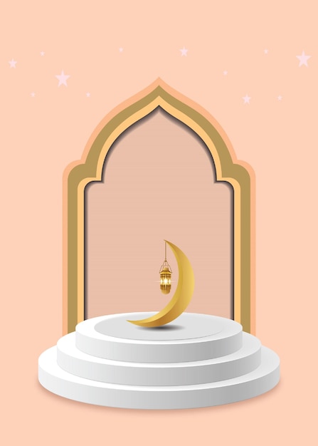 Eid mubarak vector design islamic background with elements