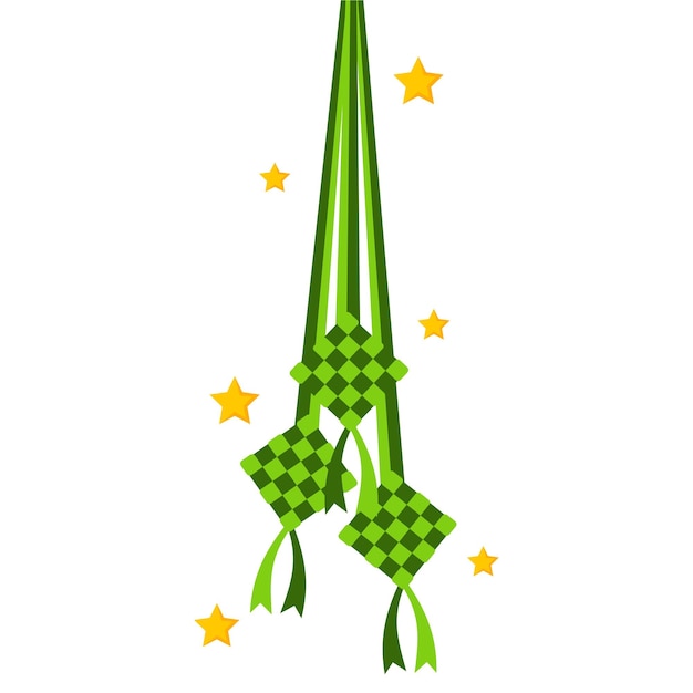 Vector eid ramadhan ketupat decoration vector