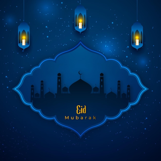 Eid special Eid mubarak islamic festival social media banner template