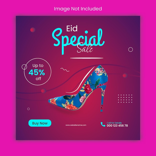 Eid special sale instagram post template design