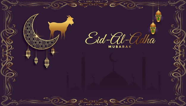 Eid ul adha mubarak template for social media poster and banner