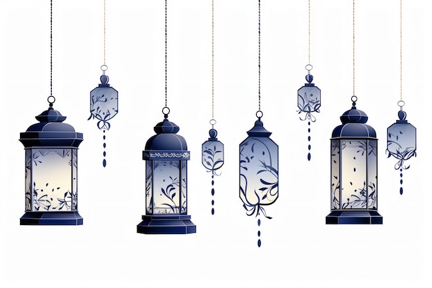 Eid Ul Fitr Ornamental Lampshaded Lanterns