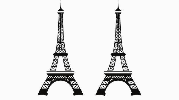 Vector eiffel tower black vector icon stock vector