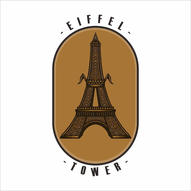 Eiffel tower hand drawn vector