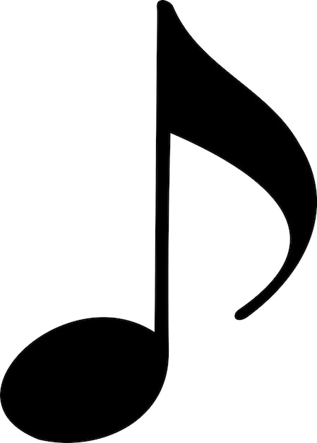 Eighth note symbol music note flat icon vector illustration