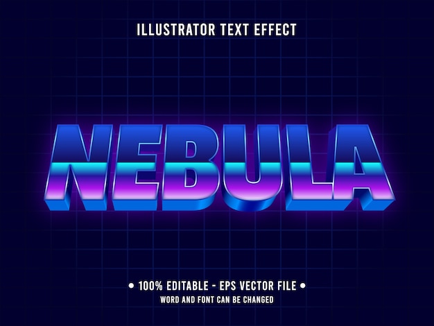 Eighty's retro futurism editable text effect