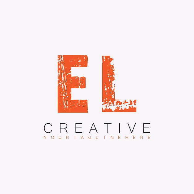 EL initial monogram logo with letter creative design