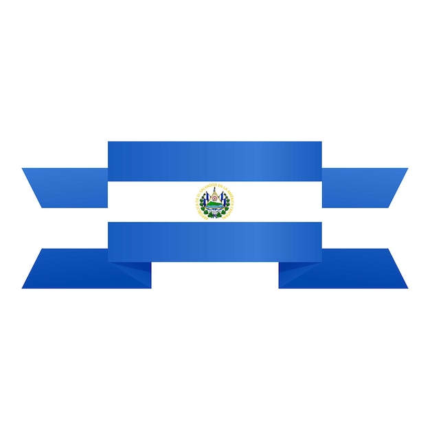 El Salvador day icon cartoon vector Flag emblem National city