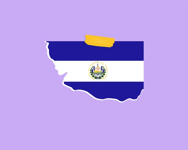 El Salvador flag paper texture singlepiece element vector design