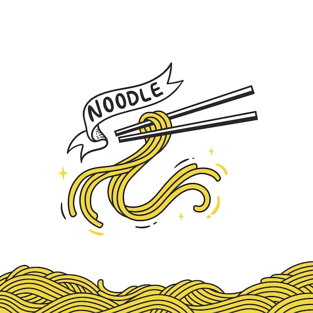 elastic noodle illustration