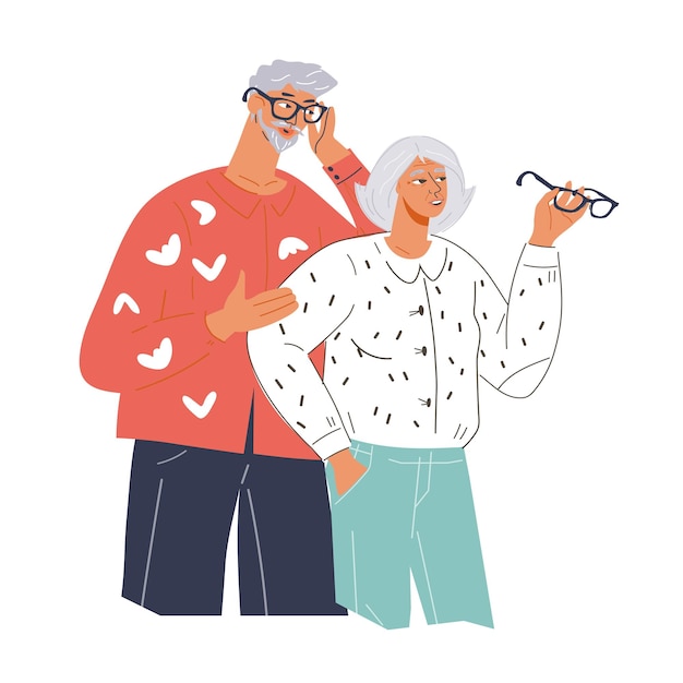 Elderly loving happy couple for family day healthcare and social support