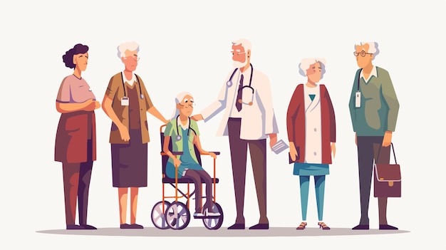 Elderly People Care Concept with Senior Man