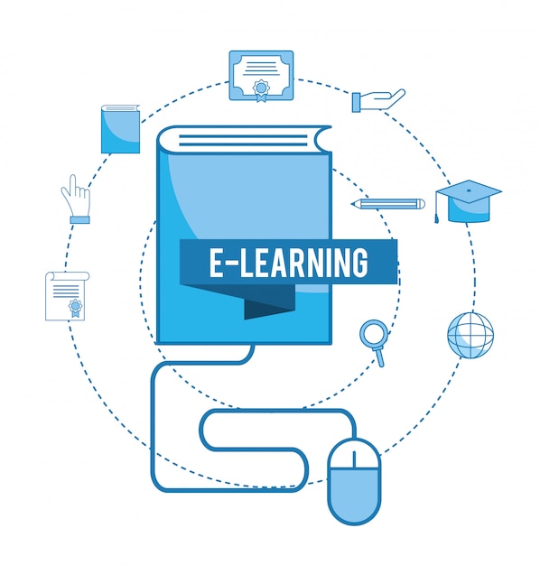 Elearning knowledge with pencil and mouse technology