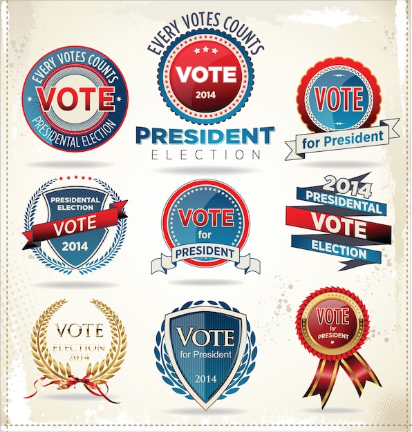 Election badges and labels