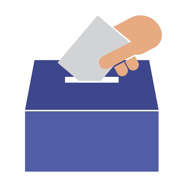 Vector election or vote box icon vector illustration